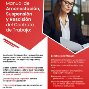 Manual de Amonestación, Suspensión y Rescisión del Contrato de Trabajo